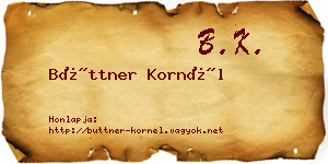 Büttner Kornél névjegykártya