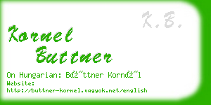 kornel buttner business card